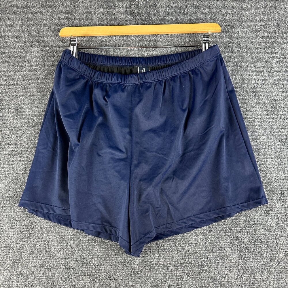 Swimsuits for All Bottom Shorts Womens 16 Blue Stretch Knit Elastic Waist NEW